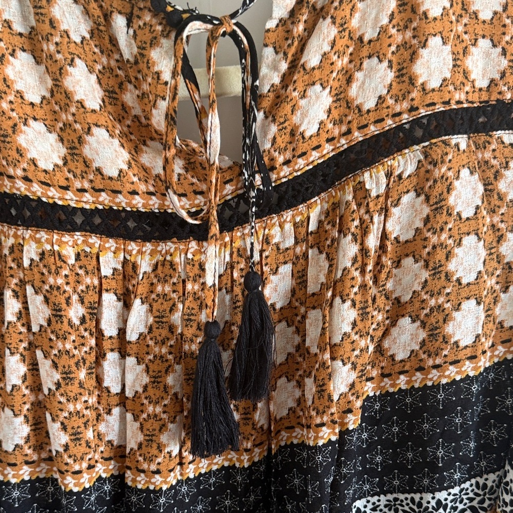 NWT New Directions Floral/Geometric Patterned Sleeveless Top - Black & Brown 2X - Picture 7 of 7